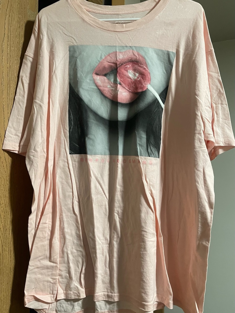 Women’s Short Sleeve Graphic Tee in Light Pink - Soft Casual Top